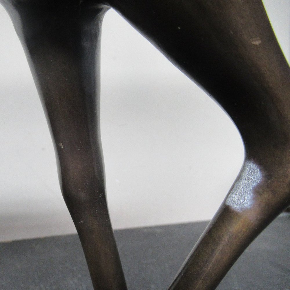 Estate Large Art Deco Bronze and Silver-Overlay Dolby Horse Figurine - Picture 6 of 14